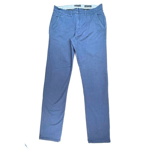 American Tall Mens Carman Tapered Fit Blue Chinos Pants Size 36/38 - Picture 5 of 9